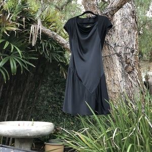 Alexander Wang 100% Silk Black Slip Backless dress